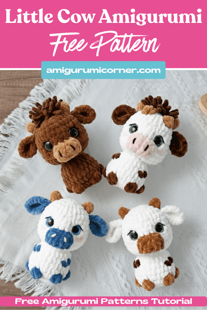 Little Cow Amigurumi Crochet Pattern