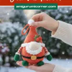 Crochet Christmas Gnome Ornament