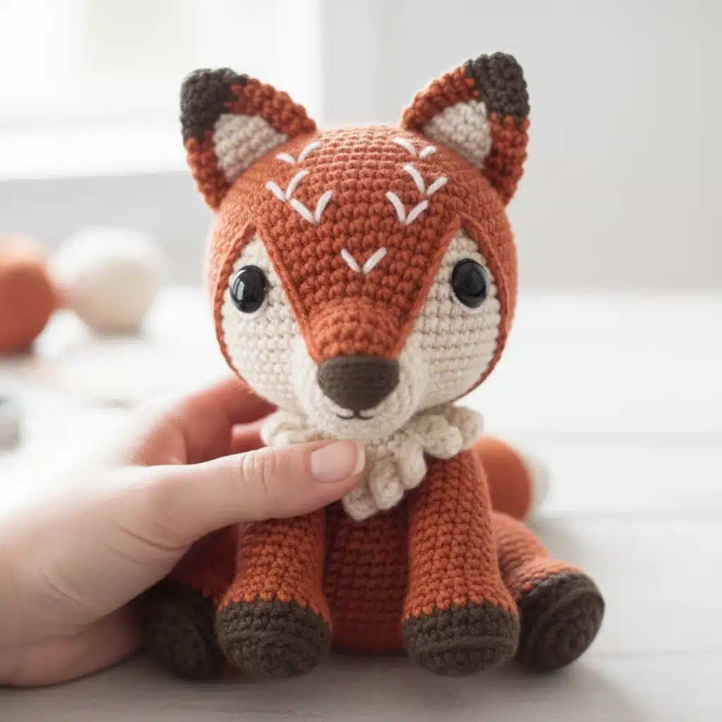 sitting fox crochet pattern