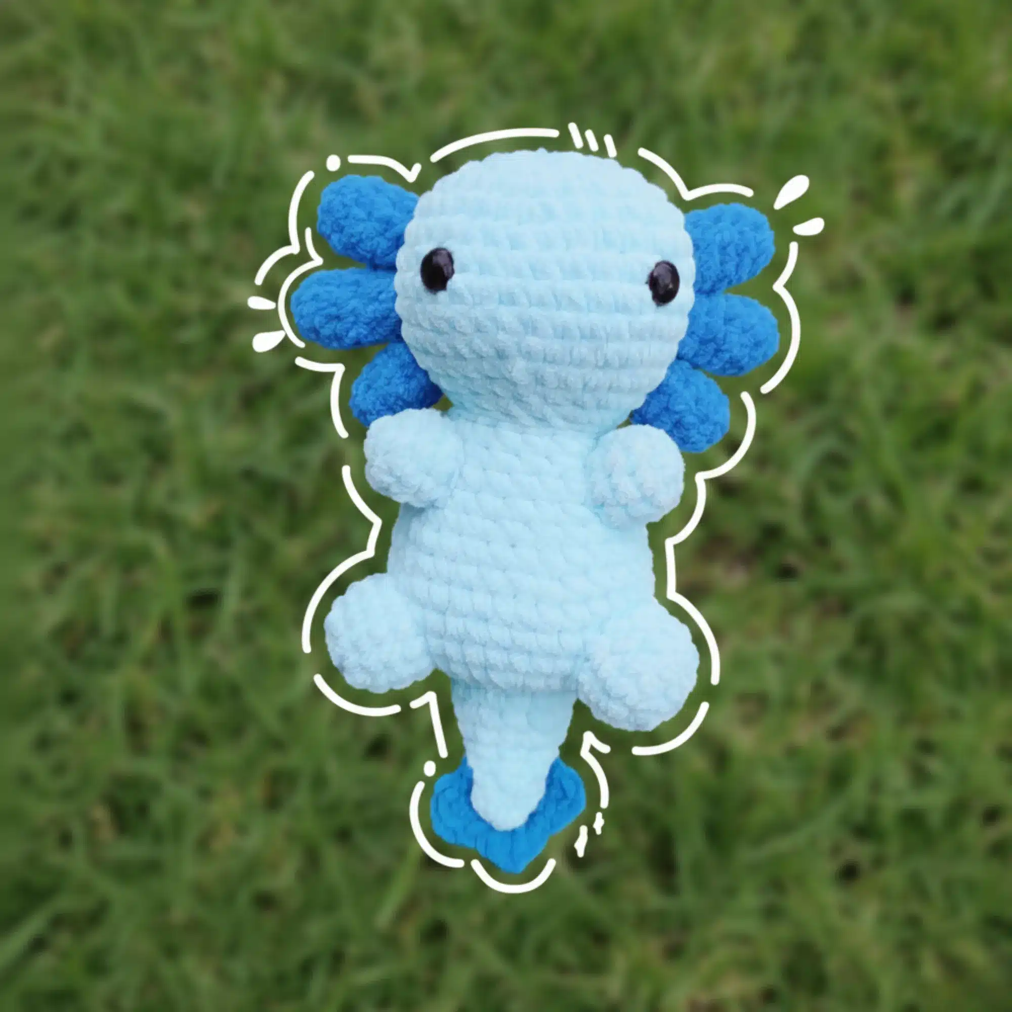 Crochet axolotl