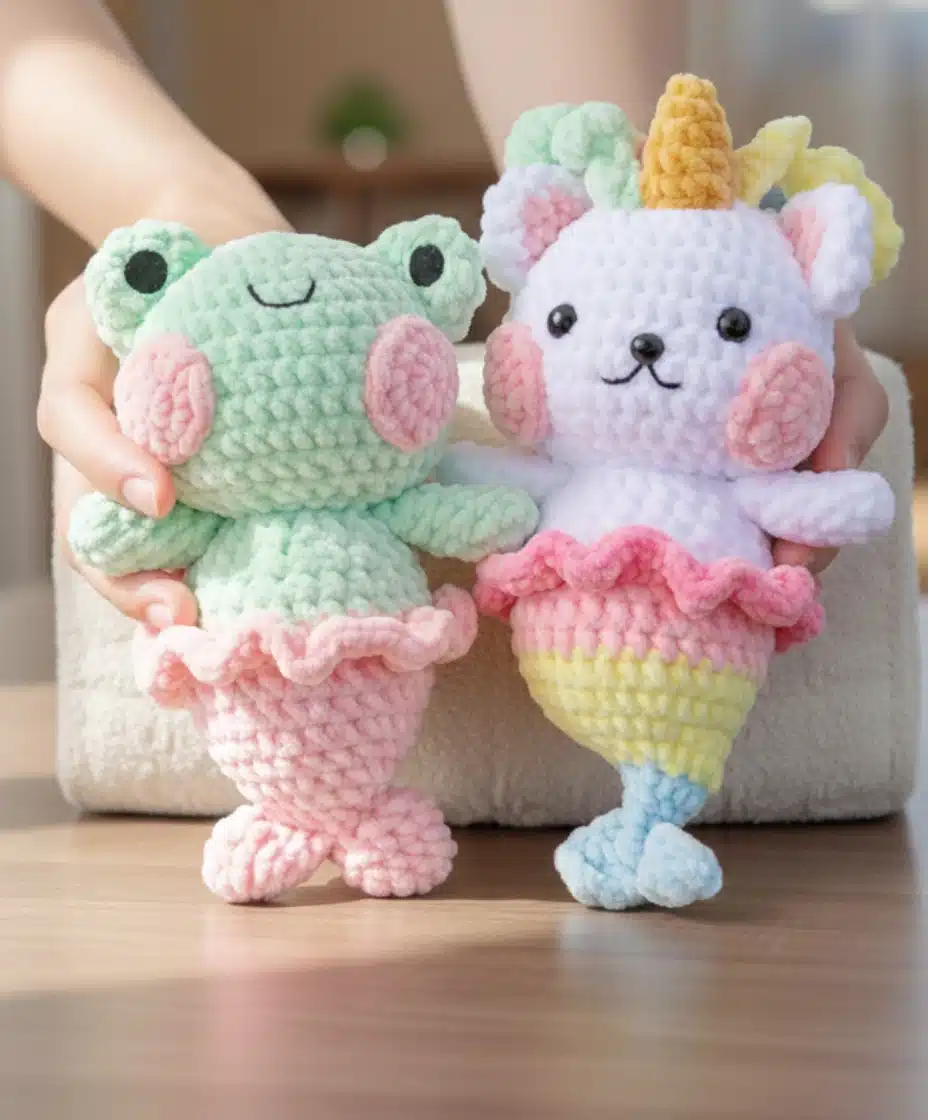 Mermaid Froggy & Unimeow Amigurumi