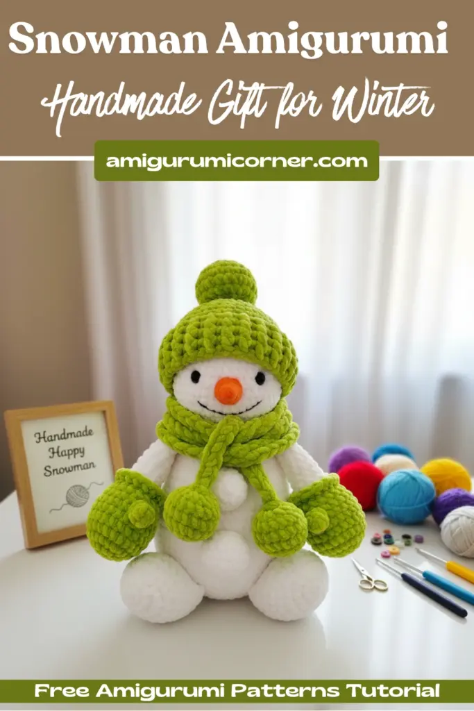 Snowman amigurumi pattern