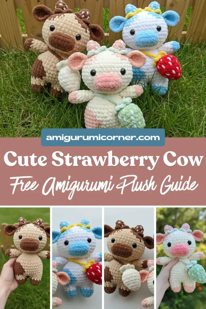 Strawberry Cow Amigurumi