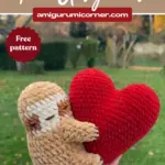 Valentine's Sloth Crochet Pattern