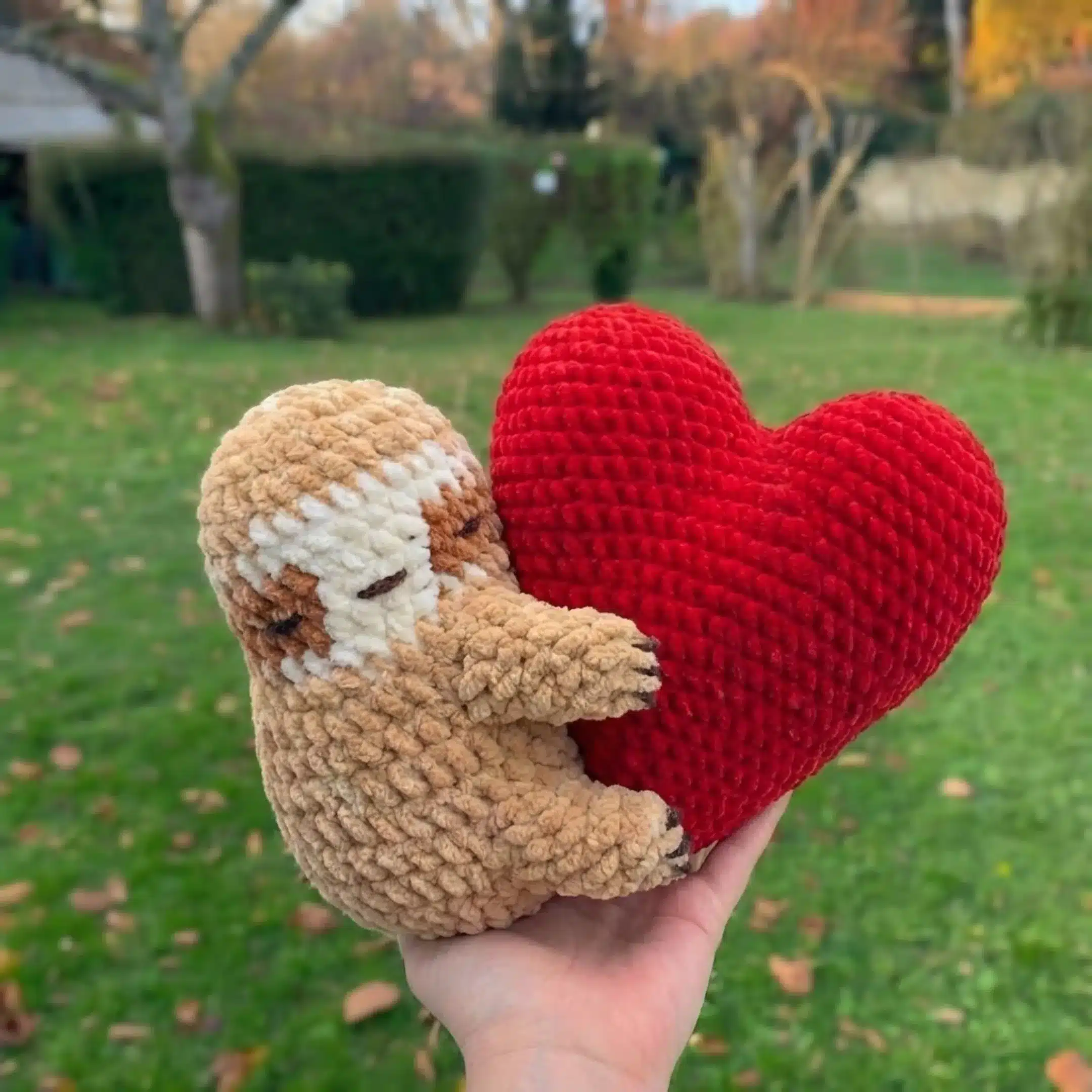 Valentine's Sloth Crochet Pattern