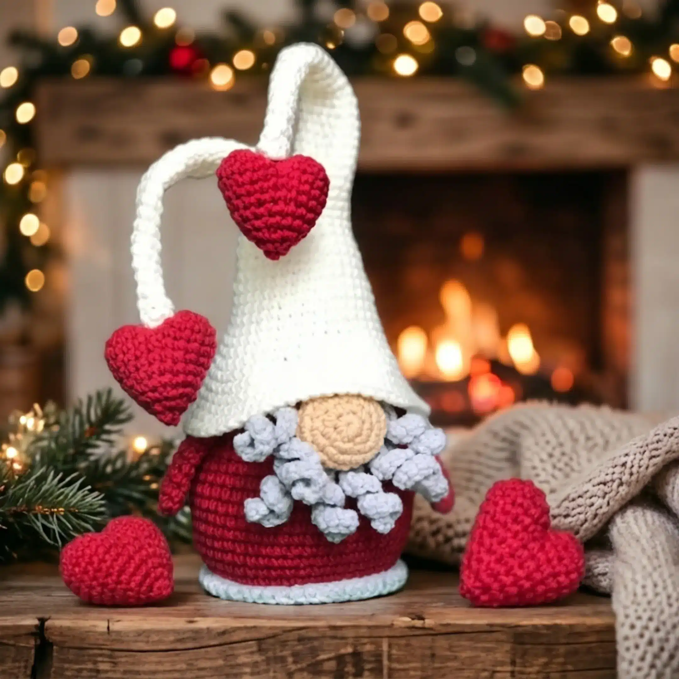 Valentine's Gnome with Hearts