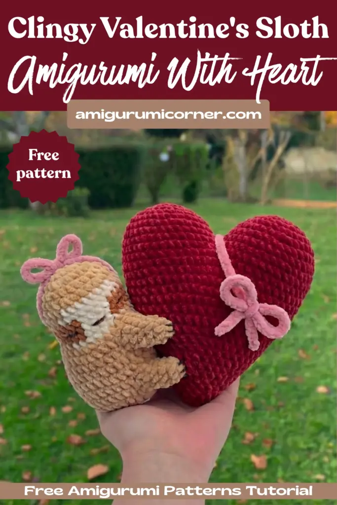 Valentine's Sloth Crochet Pattern