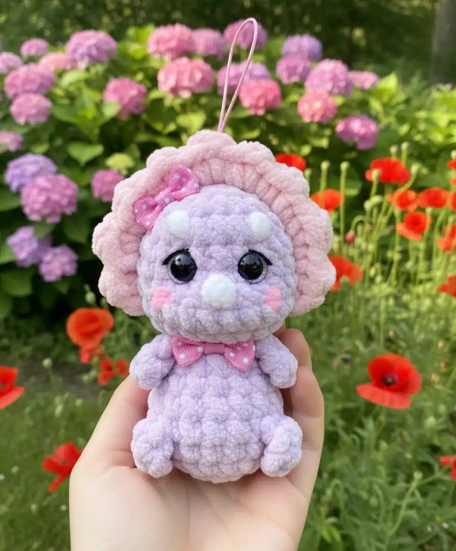 amigurumi-dinosaur-keychain-2 Amigurumi Dinosaur Keychain