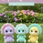 Amigurumi Dinosaur Keychain