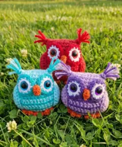 Nesting Rainbow Owls pattern