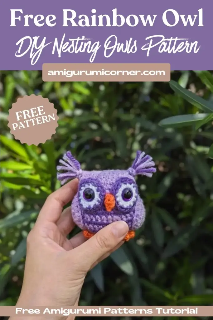 Nesting Rainbow Owls pattern