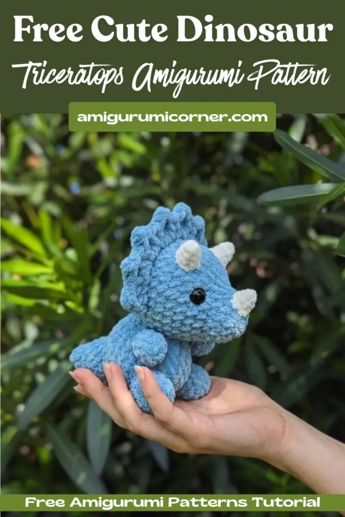 No-Sew Triceratops