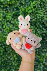 3-in-1 amigurumi animal pattern
