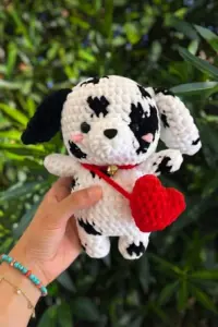 Crochet Dalmatian amigurumi
