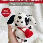 Crochet Dalmatian amigurumi
