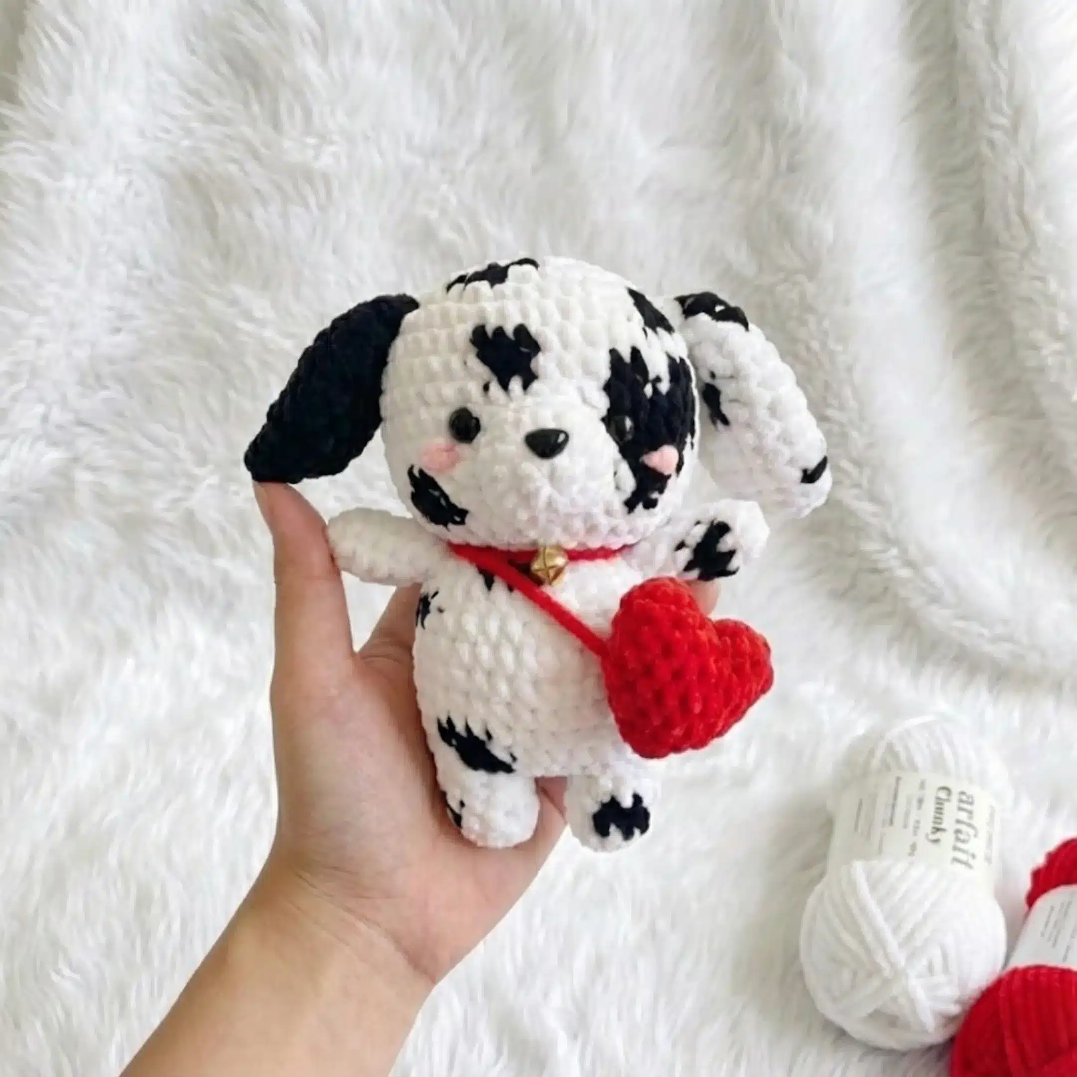 Crochet Dalmatian amigurumi