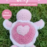 Valentine's turtle crochet pattern