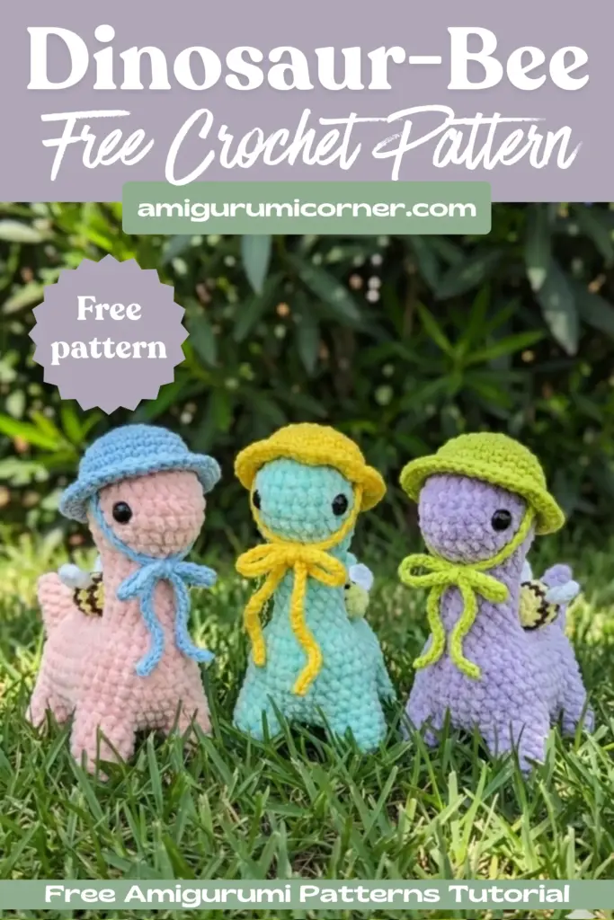 bee dinosaur crochet pattern