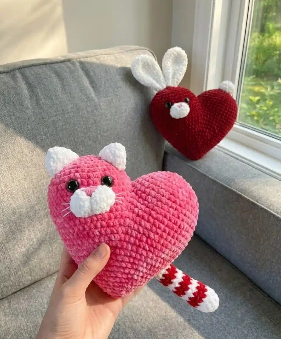 Valentine Heart Amigurumi Bunny