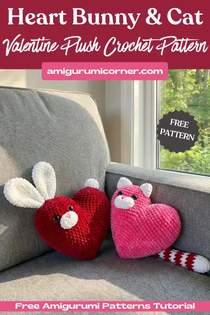Valentine Heart Amigurumi Bunny