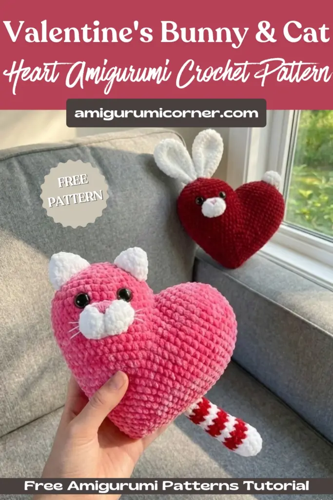 Valentine Heart Amigurumi Bunny